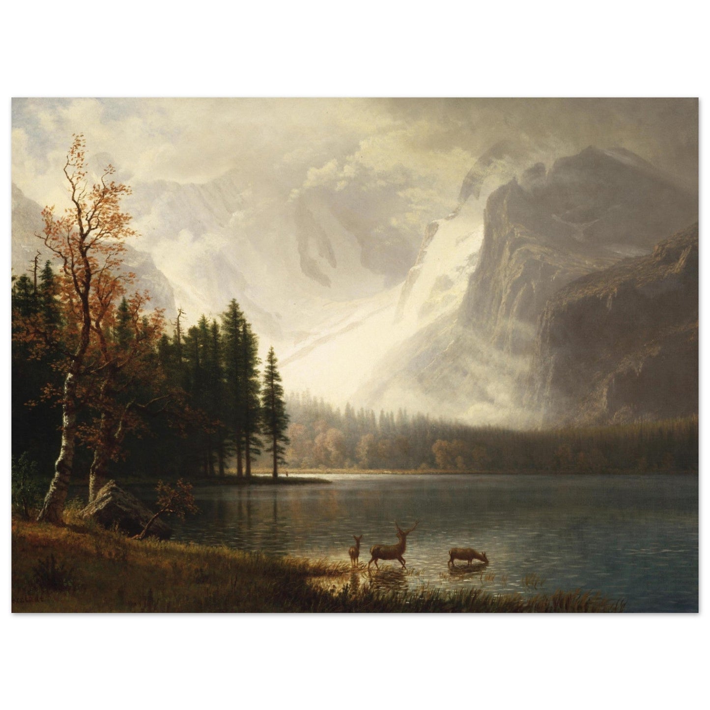 Estes Park, Colorado, Whyte’s Lake (circa 1877) by Albert Bierstadt - Print Material - Master's Gaze