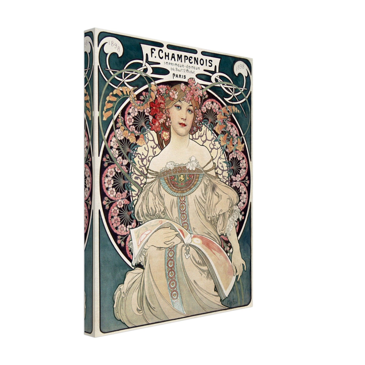 F. Champenois Imprimeur Editeur (1897) by Alphonse Mucha - Print Material - Master's Gaze