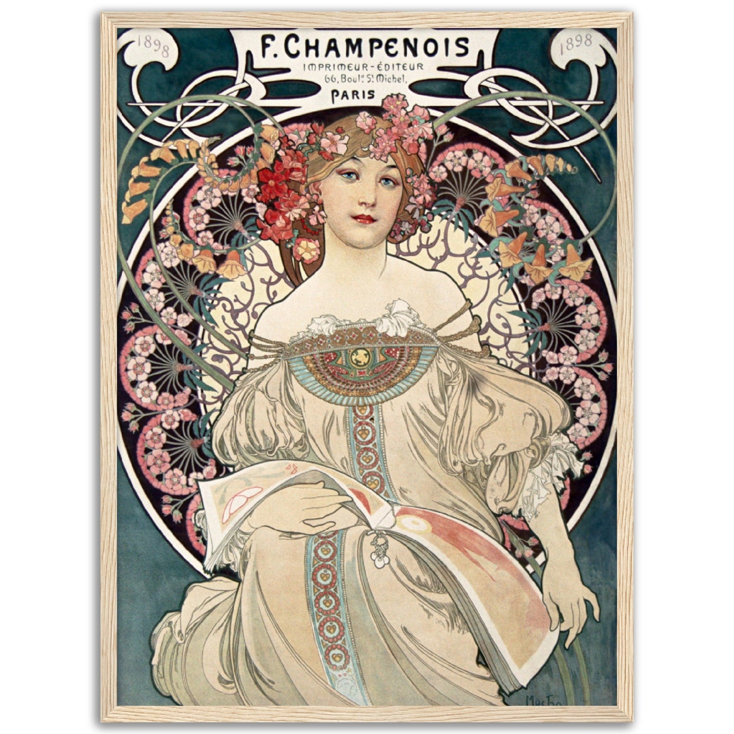 F. Champenois Imprimeur Editeur (1897) by Alphonse Mucha - Print Material - Master's Gaze