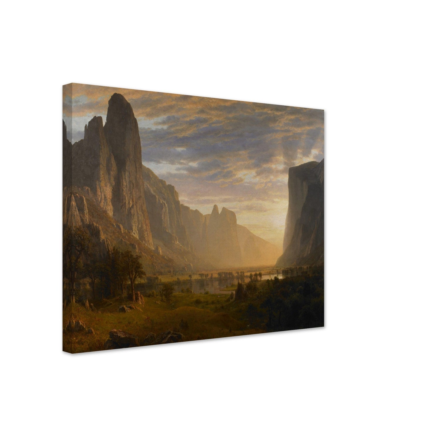 Looking Down Yosemite Valley, California (1865) by Albert Bierstadt - Print Material - Master's Gaze