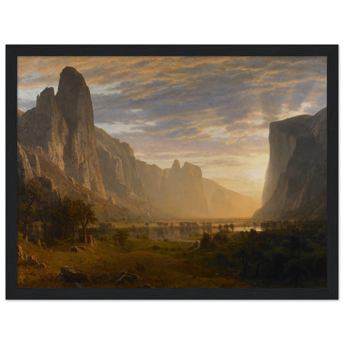 Looking Down Yosemite Valley, California (1865) by Albert Bierstadt - Print Material - Master's Gaze