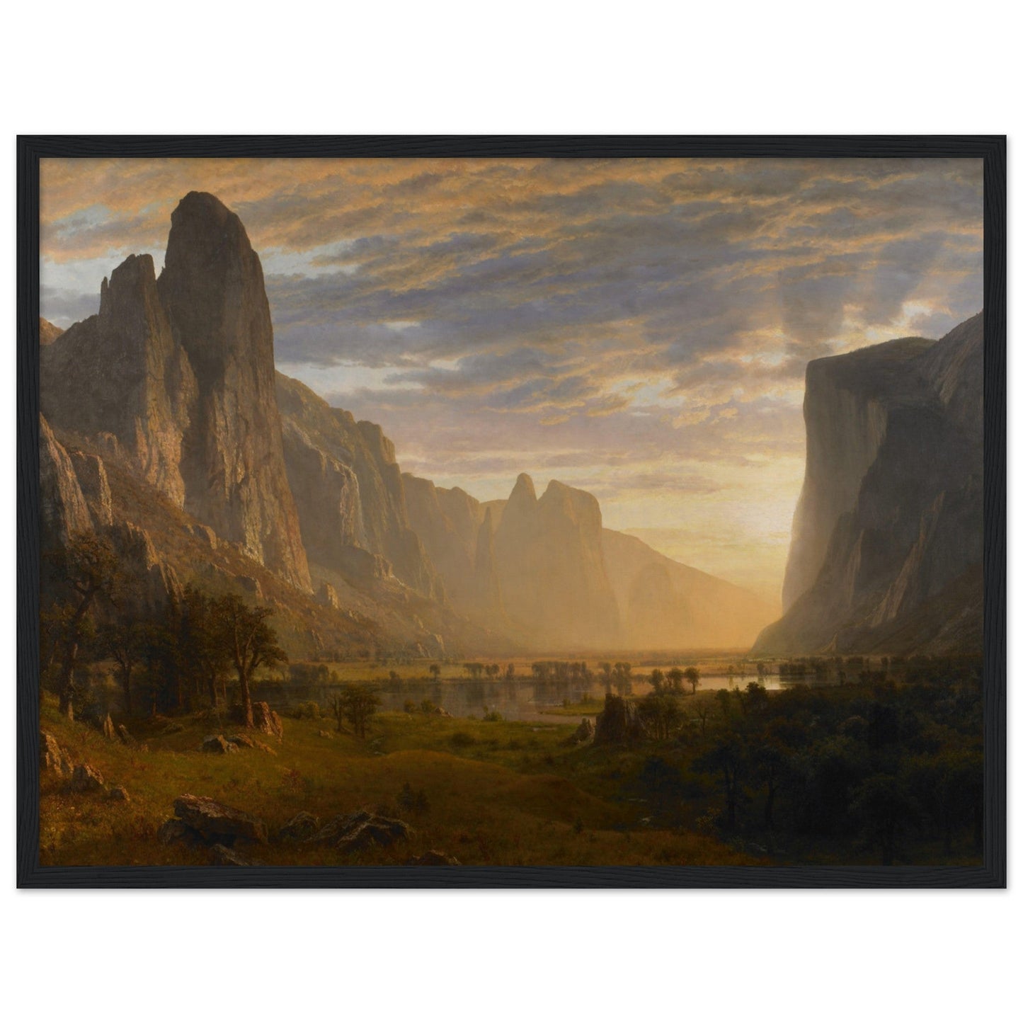 Looking Down Yosemite Valley, California (1865) by Albert Bierstadt - Print Material - Master's Gaze