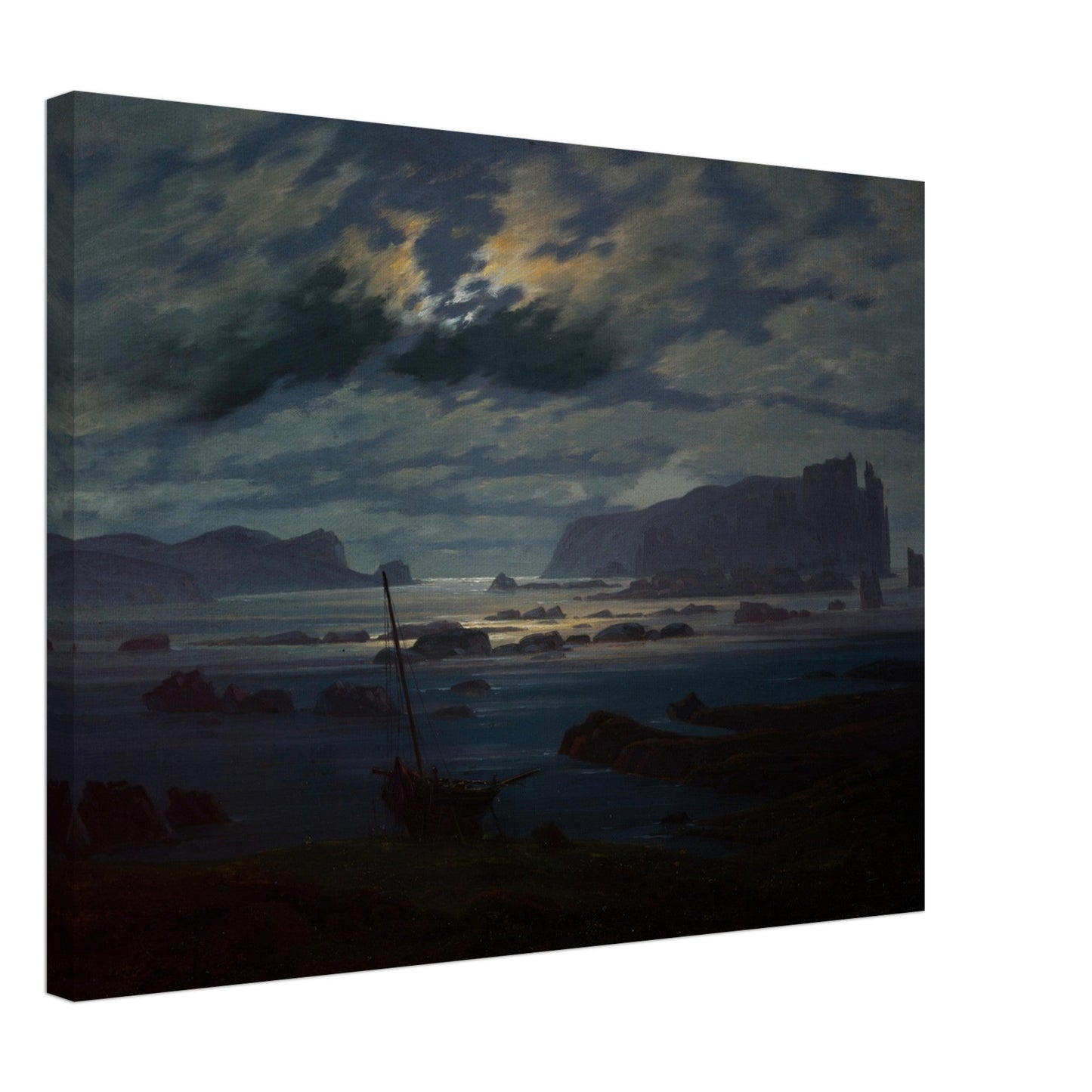 Northern Sea in the Moonlight (between 1823 and 1824) by Caspar David Friedrich - Print Material - Master's Gaze