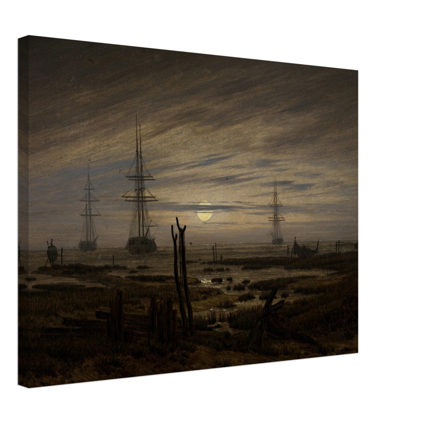 Ships at Anchor by Caspar David Friedrich - Print Material - Master's Gaze