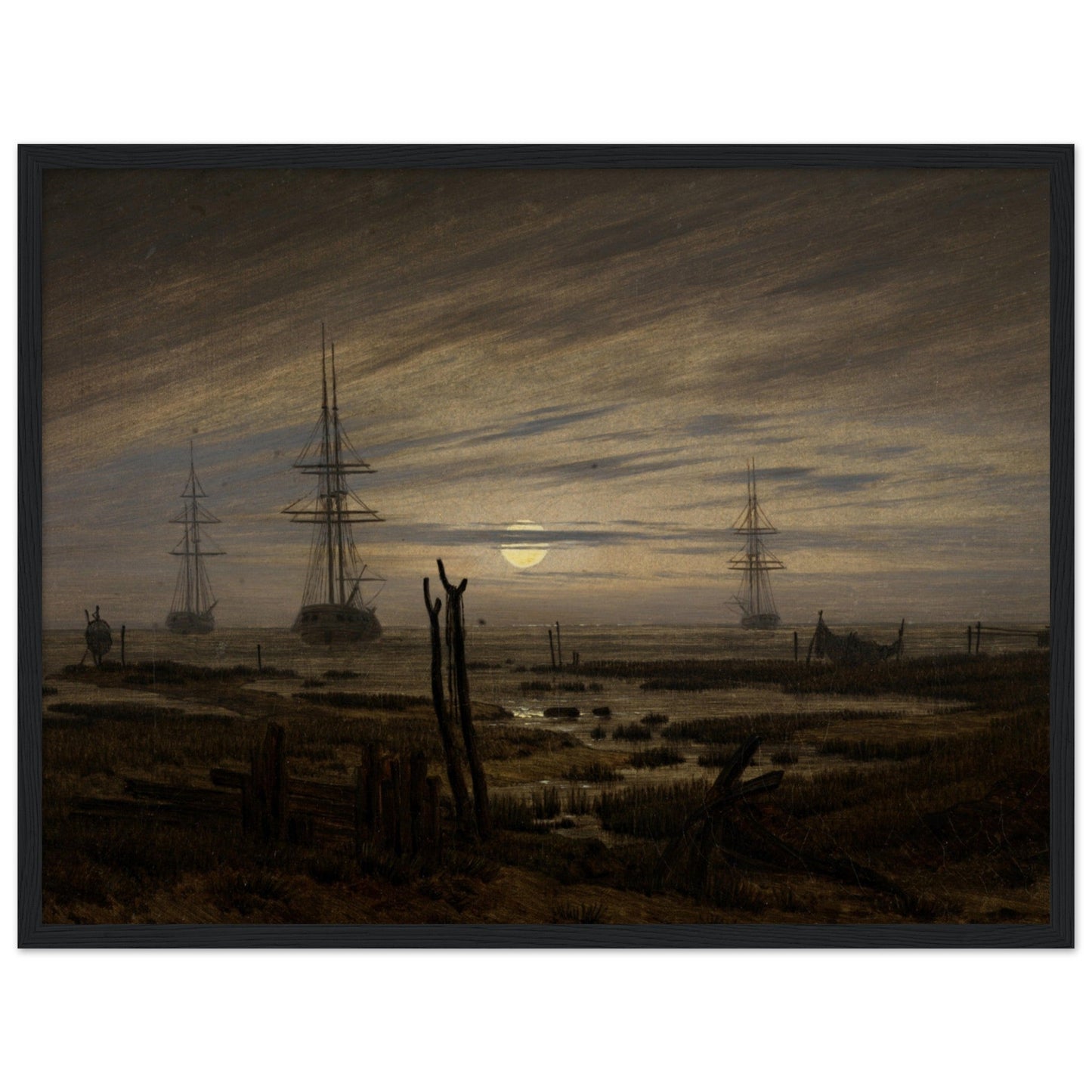 Ships at Anchor by Caspar David Friedrich - Print Material - Master's Gaze