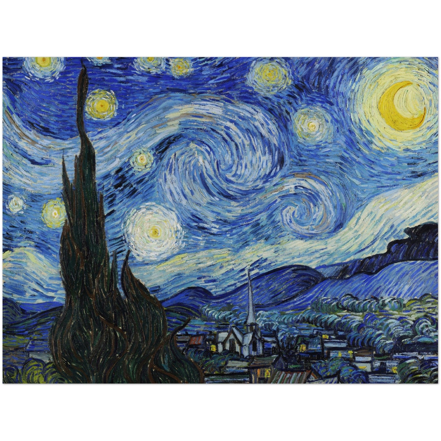 The Starry Night - Vincent van Gogh - Print Material - Master's Gaze
