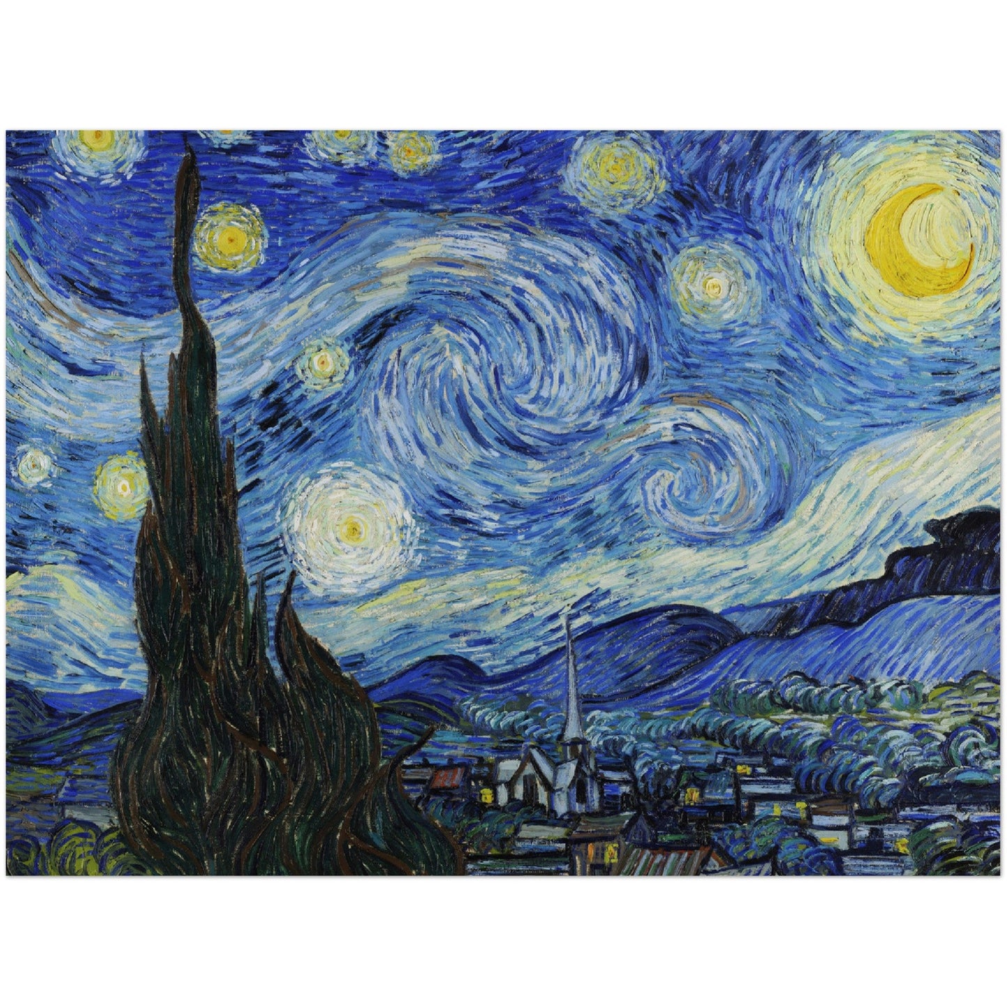 The Starry Night - Vincent van Gogh - Print Material - Master's Gaze