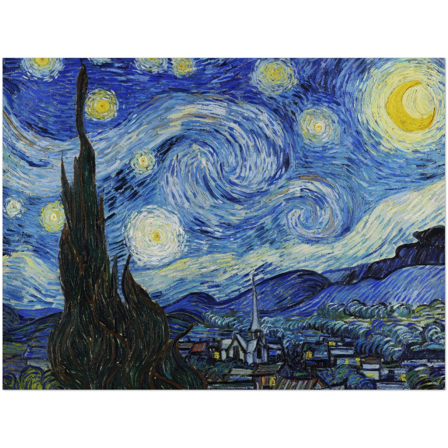 The Starry Night - Vincent van Gogh - Print Material - Master's Gaze
