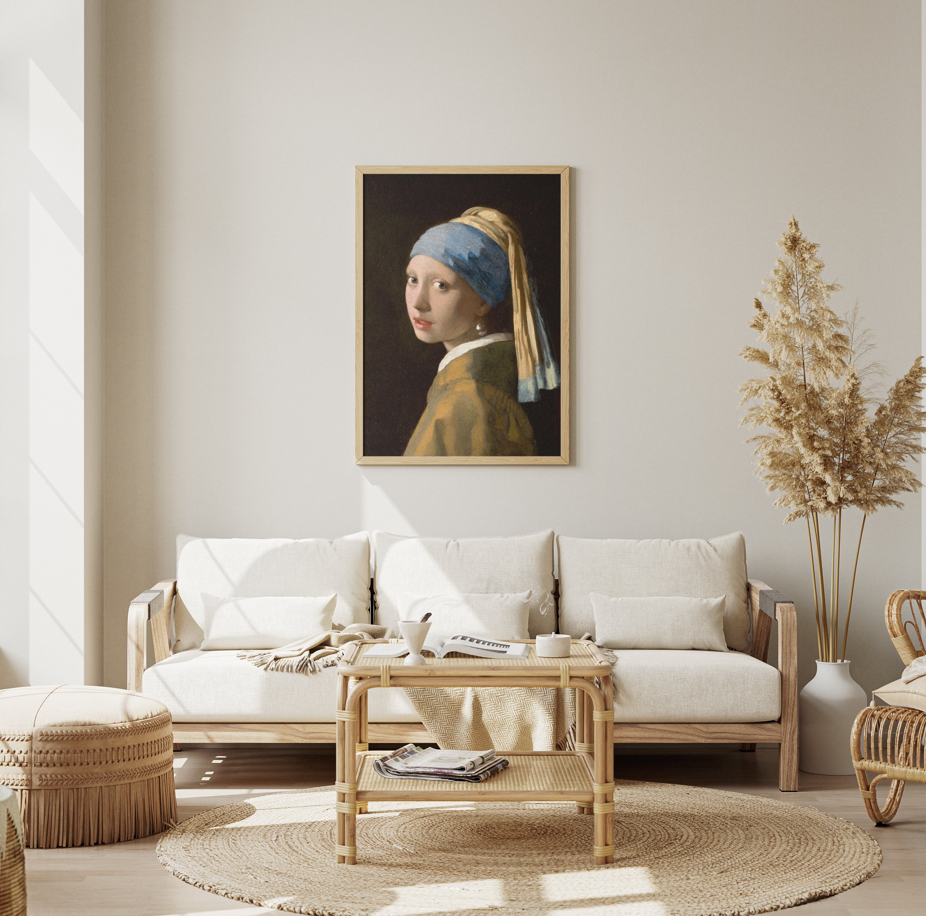 Fine art print in a refined living room