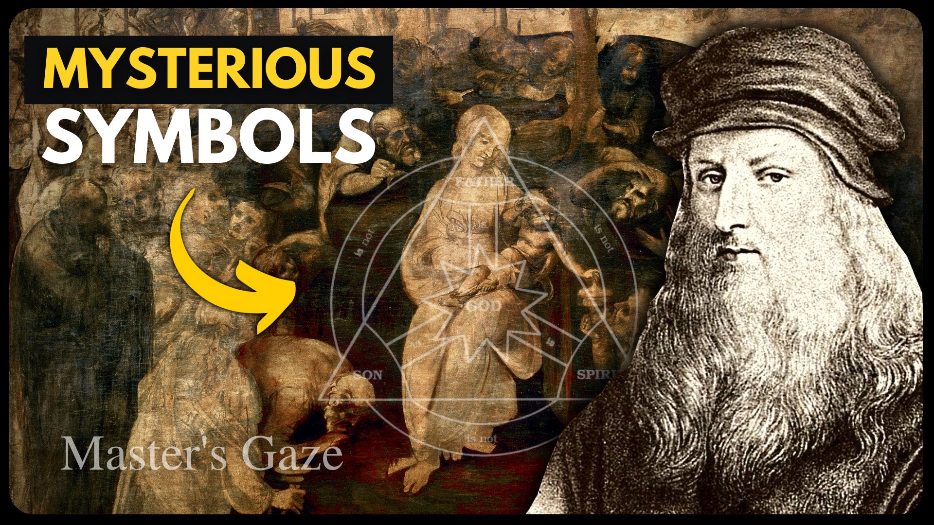 Load video: Video from Master&#39;s Gaze Youtube Channel. The Adoration of the Magi by leonardo da vinci. Art Explained