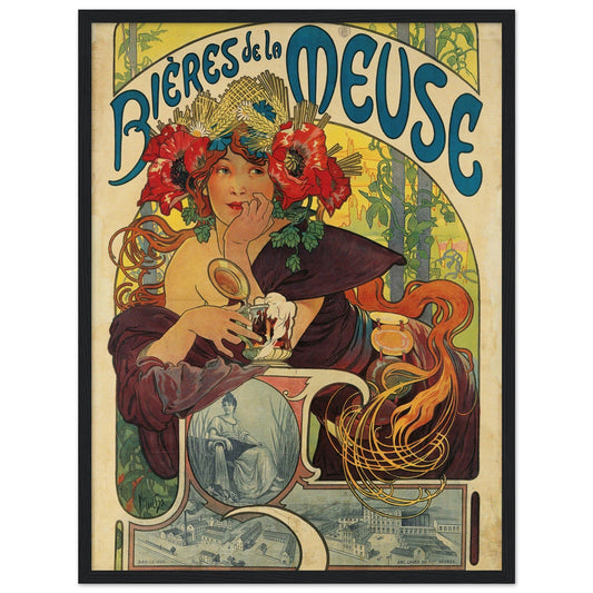 Bières De La Meuse (1897) by Alphonse Mucha - Print Material - Master's Gaze
