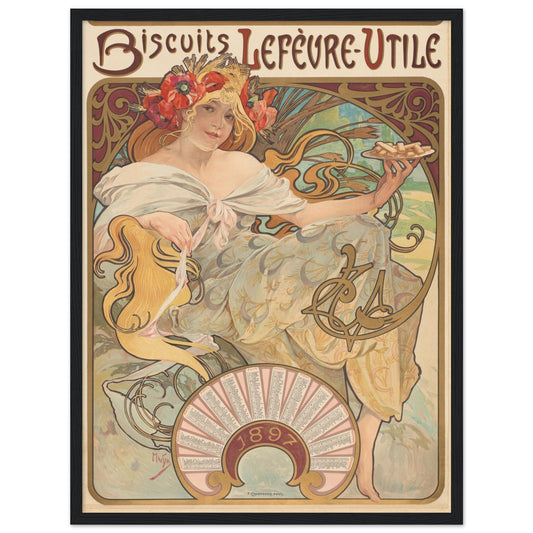 Biscuits Lefèvre-Utile (1896) by Alphonse Mucha - Print Material - Master's Gaze