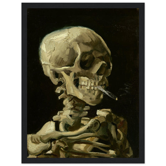 Head Of A Skeleton With A Burning Cigarette by Van Gogh - Print Material - Master's Gaze