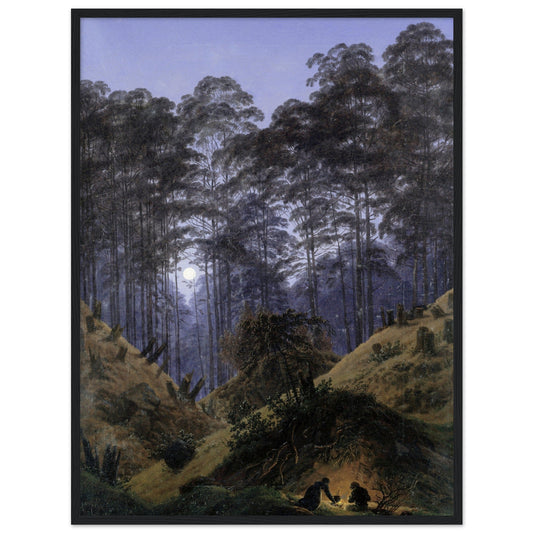 Inside the forest in the moonlight (circa 1823) by Caspar David Friedrich - Print Material - Master's Gaze