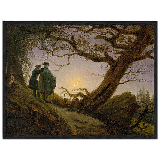 Man and Woman contemplating the moon (circa 1824) by Caspar David Friedrich - Print Material - Master's Gaze