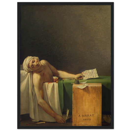 Marat Assassinated (1793) by Jacques Louis David - Print Material - Master's Gaze