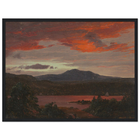 Mount Katahdin from Lake Katahdin, Maine (ca. 1853) by Frederic Edwin Church - Print Material - Master's Gaze