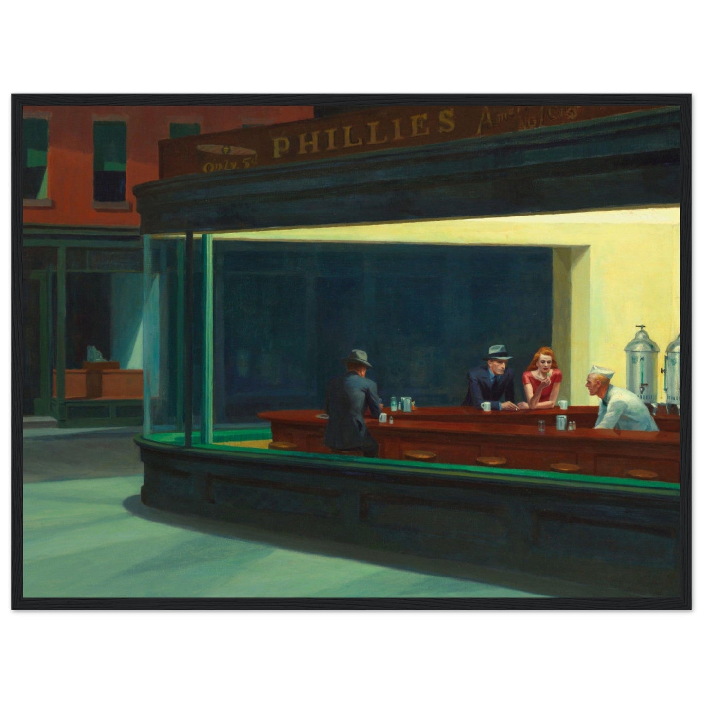 Nighthawks by Edward Hopper (1942) - Print Material - Master's Gaze