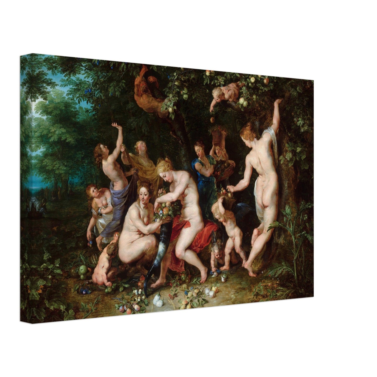Nymphs Filling The Cornucopia (1615) by Pieter Paul Rubens - Print Material - Master's Gaze
