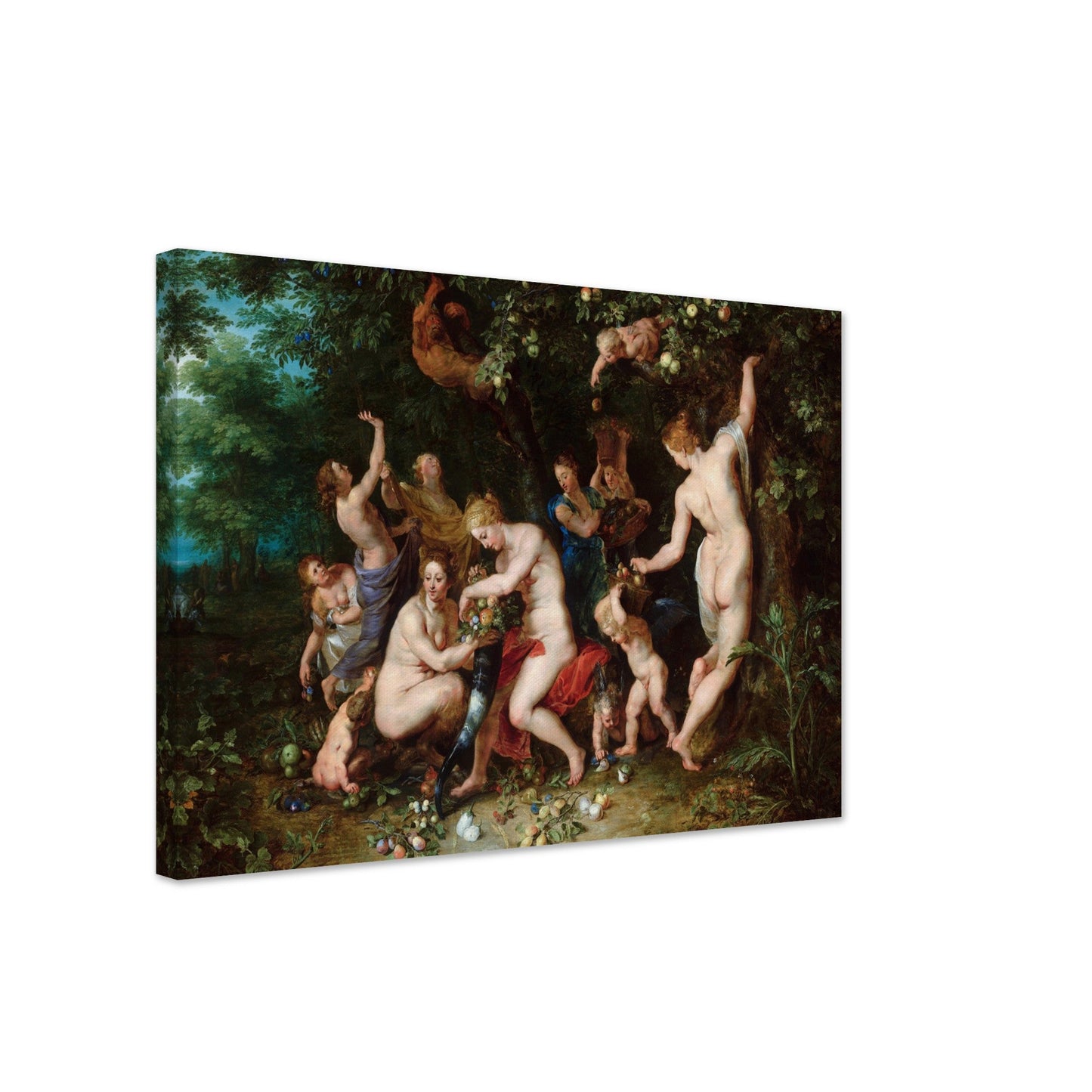 Nymphs Filling The Cornucopia (1615) by Pieter Paul Rubens - Print Material - Master's Gaze