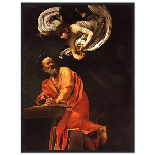 Saint Matthew and the angel (circa 1602) by Caravaggio - Print Material - Master's Gaze