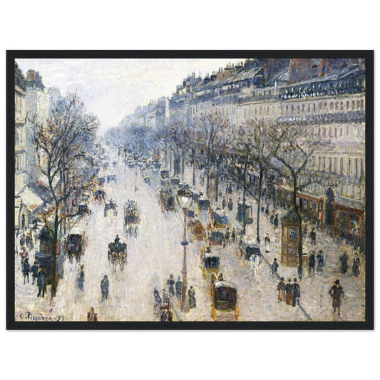 The Boulevard Montmartre on a Winter Morning by Camille Pissarro (1897) - Print Material - Master's Gaze