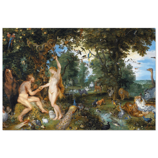 The Garden of Eden with the Fall of Man (c. 1615) by Pieter Paul Rubens - Print Material - Master's Gaze