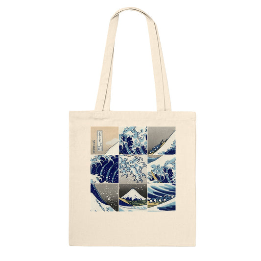 The Great Wave by Hokusai, Art Tote Bag Collection - Print Material - Master's Gaze