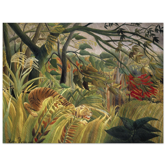 Tiger in a Tropical Storm (1891) by Henri Rousseau - Print Material - Master's Gaze