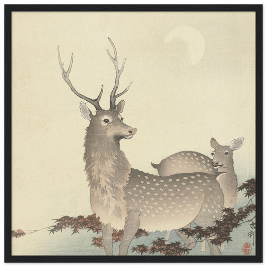 Two Deer (1900 - 1930) by Ohara Koson - Print Material - Master's Gaze