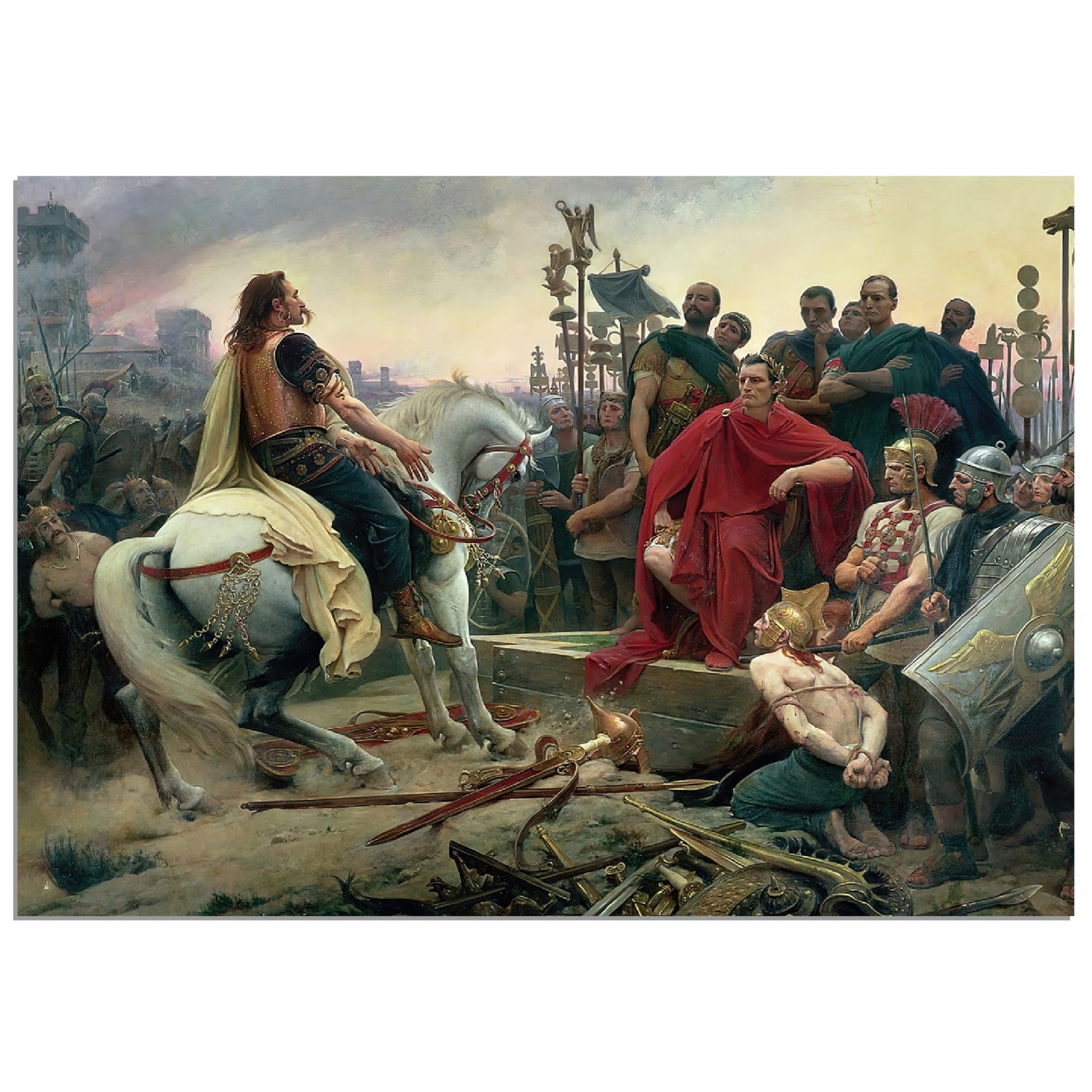 Vercingetorix Surrenders to Caesar by Lionel Royer - Print Material - Master's Gaze