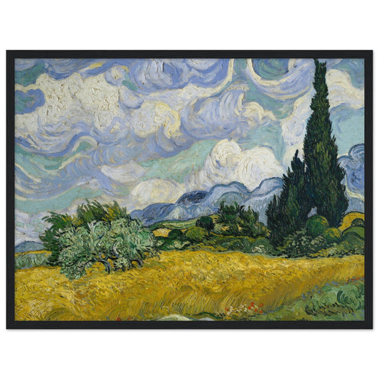 Wheat Field with Cypresses (1889) by Van Gogh - Print Material - Master's Gaze