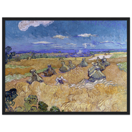 Wheat Fields with Reaper, Auvers by Van Gogh - Print Material - Master's Gaze